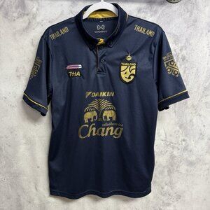 Thailand Warrix Soccer Jersey Adult Large 20x26 Blue Collared Sportswear